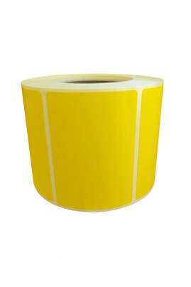 Żółte etykiety termiczne 60x40 mm – 500 sztuk