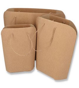 Torba EKO z tektury karbowanej 200x100x295 Sznurek papierowy