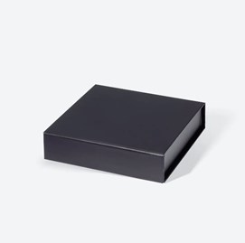 Czarne kwadratowe pudełko magnetyczne 152×152×38 mm B7