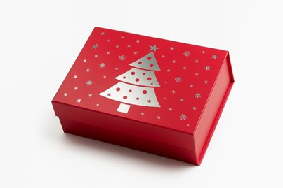 Pudełko Magnetyczne Christmas CZERWONY 235x170x100mm (zew)
