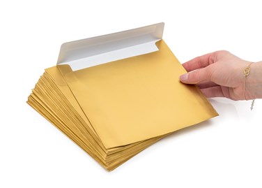 Koperty zaproszeniowe kwadratowe K4 HK Matowe Złote, 50szt