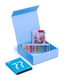 Pudełko Magnetyczne 250x250x80mm Błękitne Karton Ozdobny Prezentowy