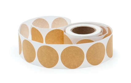 Naklejki okrągłe EKO - JASNY - KRAFT Fi40mm 250szt