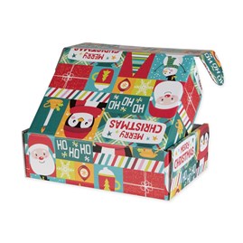 Pudełko świąteczne 310x220x98mm Pingwin F427