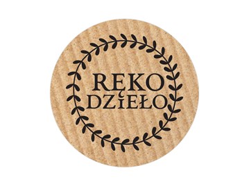 Naklejki okrągłe Kraft Fi25mm Rękodzieło - 200szt