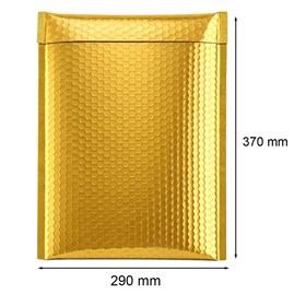 Koperta bąbelkowa metaliczna H18 złota 290x370mm