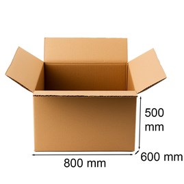 Karton klapowy 800x600x500mm pięciowarstwowy