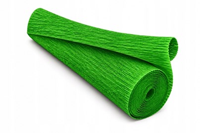 Krepina włoska 180g zielona 50x250cm, gruba bibuła florystyczna do dekoracji