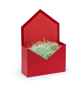Pudełko Flowerbox Koperta - Czerwone