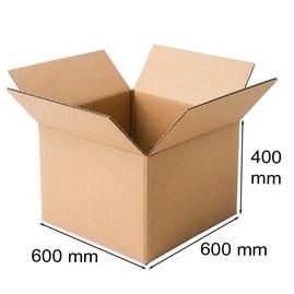 pudełko klapowe, karton transportowy, karton duży, pudełko 600x600x400, karton brązowy fala B
