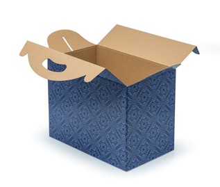 Pudełko z uchwytem 300x180x220mm F217 z nadrukiem