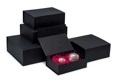 Pudełko Magnetyczne Czarne 200x200x90mm Pudełko Prezentowe Ozdobne