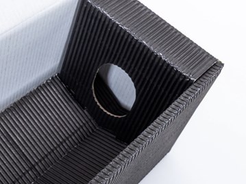 Karton Karbowany na wino 323x105x110mm(zew)Czarny