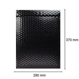 Koperta bąbelkowa metaliczna H18 czarna 290x370mm