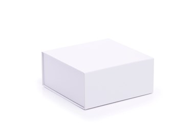 Białe pudełko magnetyczne prezentowe 200x200x90mm z grubej tektury litej