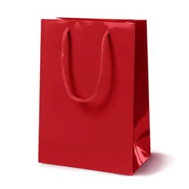 Torba papierowa laminowana czerwona 170x70x250 mm