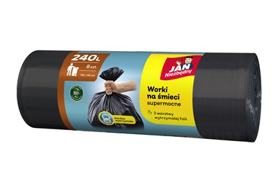 JN Worki na śmieci LDPE czarne 240L 8szt