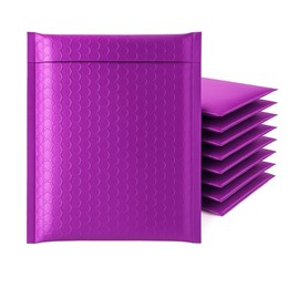 Koperta bąbelkowa metaliczna 150x215 mm fioletowa – pakiet 100 sztuk