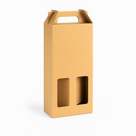 Pudełko prezentowe karbowane na 2 butelki wina – 180x90x315 mm