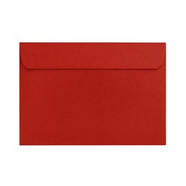 Koperty Ozdobne C6 HK Perłowy Czerwony 120g 50 sztuk Luksusowe Koperty