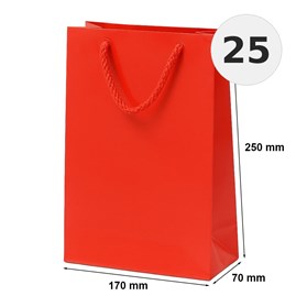 torba laminowana czerwona 170x70x250 mm 25 sztuk