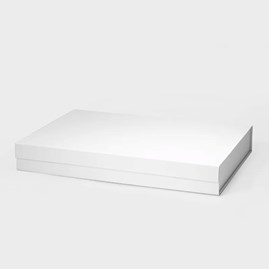 Białe pudełko magnetyczne XL 500x340x70mm składane opakowanie prezentowe