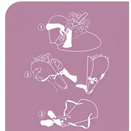 Torba na kwiaty transporter bukietów brązowy plecak