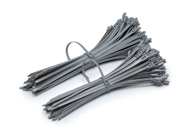 Opaski Zaciskowe płaskie 490/9,5mm Szare 100szt