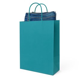 Torebka papierowa Sea Green 230x120x300 mm z papierowym uchwytem – elegancka i praktyczna