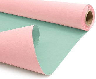 Papier pakowy kraft DUO pastel różowy miętowy rolka 79 cm 40 m