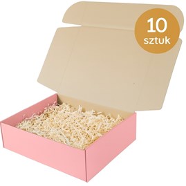 pudełko różowe, karton paczkomat A, karton fasonowy, pudełko e-commerce, pakiet 10 sztuk
