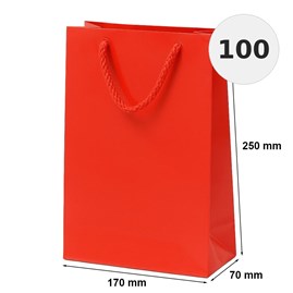 torba laminowana czerwona 170x70x250 mm 100 sztuk