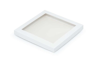 Pudełko ozdobne białe 210x210x20mm z oknem