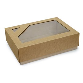 Pudełko karbowane wieczkowe 400x310x120mm z oknem