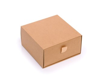 Pudełko szufladowe kraft 150x150x75mm na biżuterię, składane opakowanie ozdobne