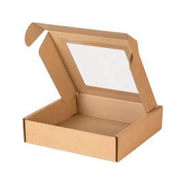 Pudełko ozdobne karbowane z oknem 200x200x50mm