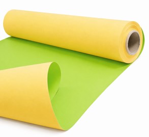Papier pakowy kraft DUO żółty zielony rolka 79 cm 40 m