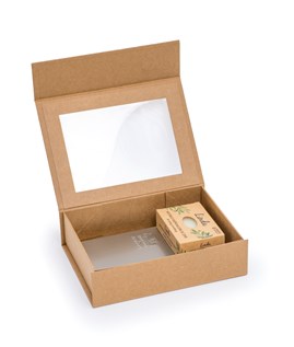 Pudełko Mag. Kraft z Oknem 200x150x55mm (zew.) Na prezent