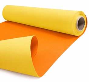 Papier pakowy kraft DUO żółty pomarańczowy rolka 79 cm 40 m