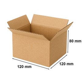 Pudełko klapowe 120x120x80 mm B320 – 100 kartonów