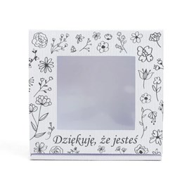 Karton wykrojnikowy KWIATY CZARNE 150x140x55mm