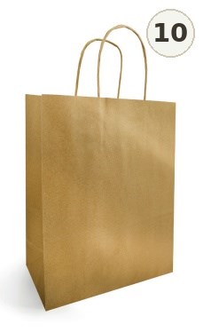 torba papierowa złota 180x80x225 mm 10 sztuk