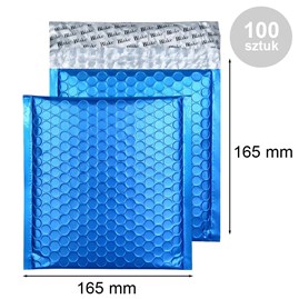 Koperty bąbelkowe metaliczne CD Niebieskie 100szt