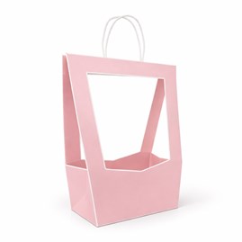 Torba prezentowa na doniczki 120x100x350 mm różowa