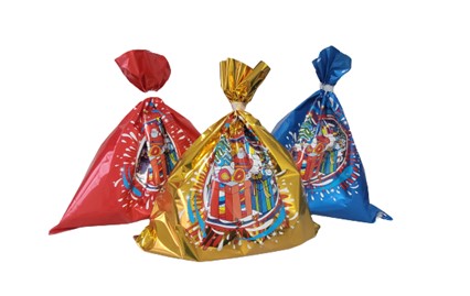 Woreczki świąteczne Czerwone 50x56cm Mikołaj 1szt