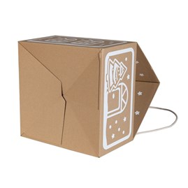 Pudełko świąteczne 300x300x350mm (zewn.) Domek +sznurek