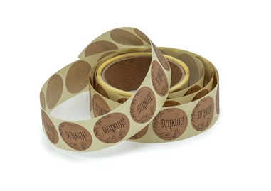 Naklejki okrągłe Kraft Fi35mm Dziękuję 1 - 200szt