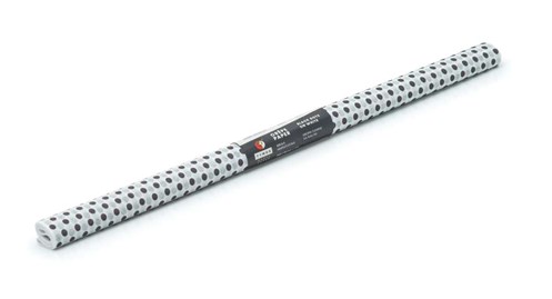 Bibuła Marszczona 50x200cm Biała w Kropki Czarne