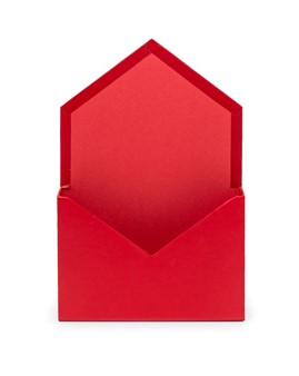 Pudełko Flowerbox Koperta - Czerwone