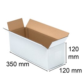 Karton Klapowy 350x120x120mm Biały